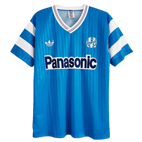 Camiseta Marsella Replica Segunda Ropa Retro 1990 Azul